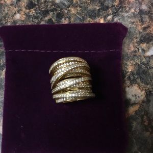 Statement gold 925 Swarovski ring 💍